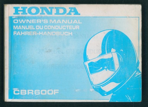 Honda cbr600f manuale uso - honda, cbr600f-y